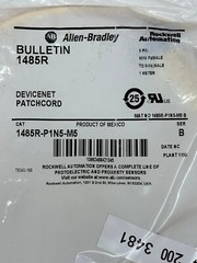 Lot of 2 Allen-Bradley DeviceNet 1M QD Patchcord 1485R-P1N5-M5