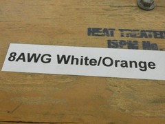 820′ Allied Wire and Cable Wire Spool Reel, 8 AWG, White/Orange – NEW Surplus!