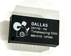 DS1742-100 IC, Real Time Clock, Parallel, NV RAM, 2KB, 24-Pin, EDIP, Tube,