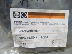 NEW Lot of 2 Fibro RKWT/LED A4-3-224 Sensor Cables