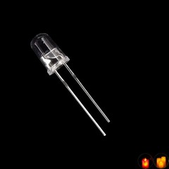 5mm Round Clear Candle Flickering LED Diode