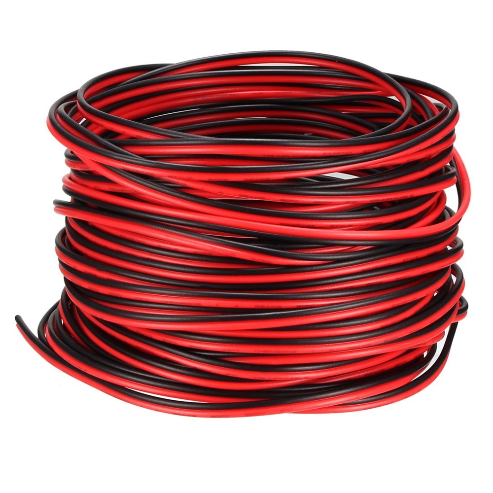 Wire 2 Pin Extension Cable Cord 26 AWG Parallel Wire Tin Plated Copper 10M L