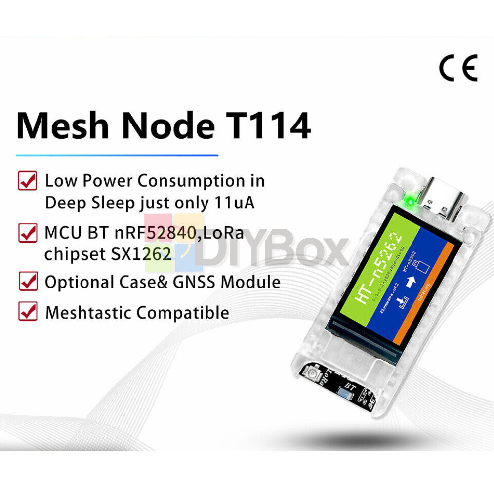 HelTec Node T114 LoRaWAN LoRa nRF52840 SX1262 Meshtastic Tracker – 868MHz Type-C