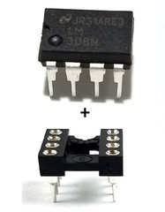 1PCS National Semiconductor LM308N LM308 + Socket – Precision Op Amp – New IC