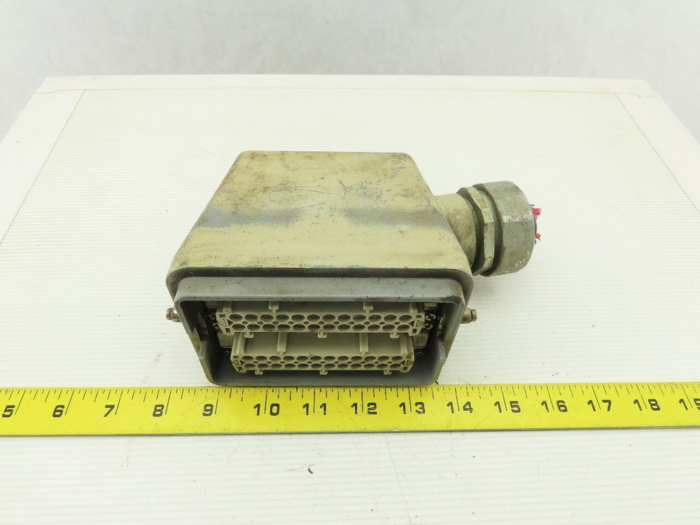 Harting HAN-E24F 24-Pin Female Connector Plug Housing Hood Side Entry 16A 400V