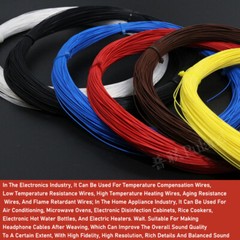7AWG~18AWG PTFE Silver-plated Copper Stranded Electrical Wire Cable Audio Wire
