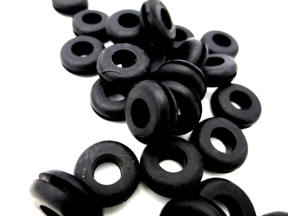 Grommet Fits 7/16″ Round Hole, Fits 1/16″ Thick Material, 28 Per Pack, Rubber