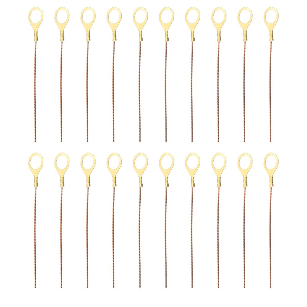 8 Inch Bare Copper Wire-Copper Grounding Lugs, 20 Pcs Copper Cables with Lug