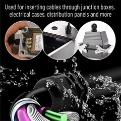 Bates- Nylon Cable Gland, 50 pcs, 3-16 mm Cable Gland Connectors, PG7, PG9, PG11