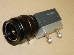 Hitachi KP-M32AN Industrial Vison Camera & Edmunds 35MM 54689 Double Glass Lens