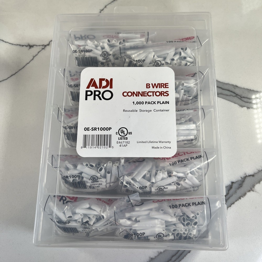 ADI PRO OE-SR1000P B Wire Connectors, 1,000 Pack Plain Sealed