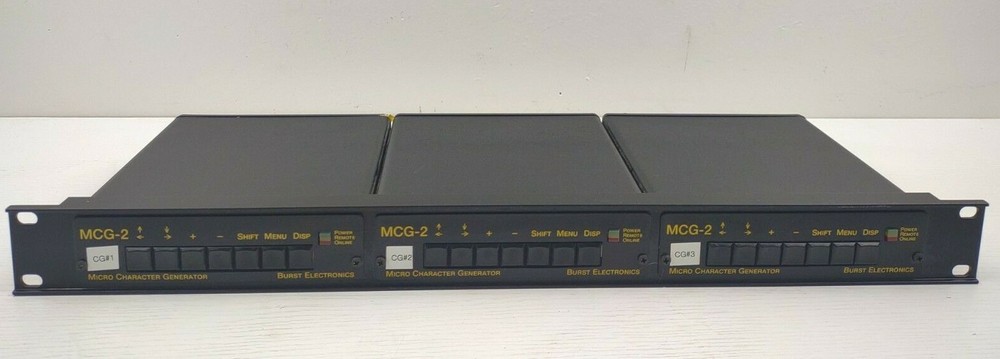 Burst Electronics MCG-2 Micro Character Generator w/Video Rack & Adaptor