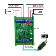 RS485 0-1A 0-30V Current Voltage Collector Voltage Signal Acquisition MODBUS RTU