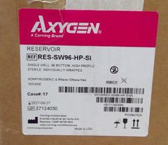 Axygen/Corning RES-SW96-HP-SI, Single Well, 96 Bottom, High profile, Sterile, 25