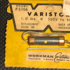 FS106 – WORKMAN – VARISTOR 1.0MA @ 500V TO 600V