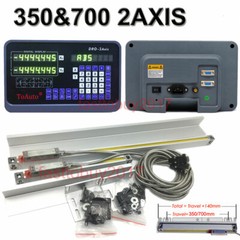 2 Axis Digital Readout DRO Display 1um Linear Scale Encoder 350&700MM US Stock