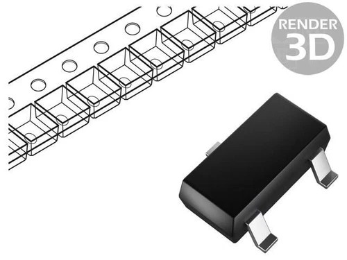 10X AZ23C11-7-F Diode: Zener 0.3W 11V SMD Reel, Tape SOT23 DIODES INCORPORATED