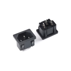 IEC Power Socket Connector AC 250V 10A Male Female Plug Jack 3 Pin PCB Panel