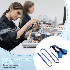 6 Pcs ESD Heel Strap, Anti Static Heel Strap 100cm Conductive Tape, Blue Black