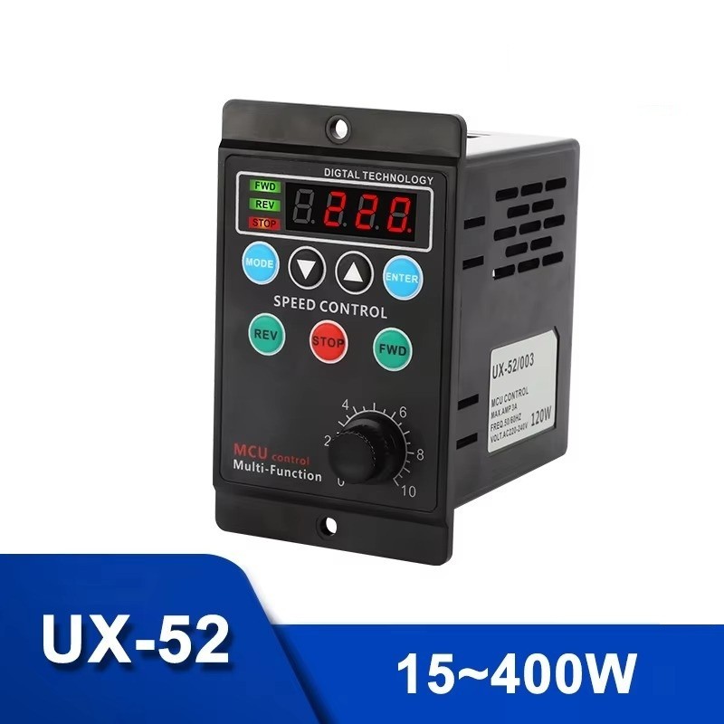 AC Motor Speed Controller Digital Display UX52 Forward Reverse 400W 50-60Hz