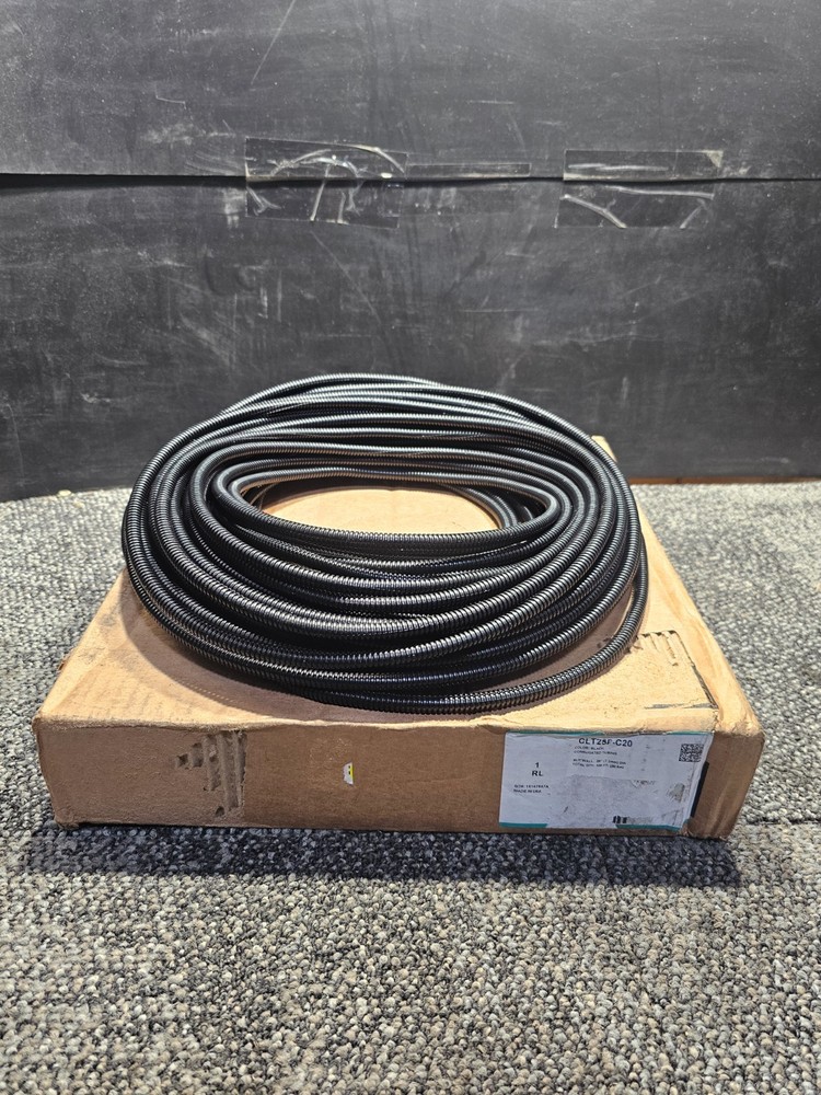 PANDUIT CLT25F-C20 SLIT WALL 1/4″ CORRUGATED TUBING 100′ Ft BLACK WIRE LOOM
