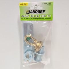 Jandorf 60206 Screw Collar Loop Kit Brass Finish 1/4 IP Light Fixture New