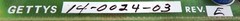 GETTYS, FIRING BOARD, 14-0024-03, 14-0024-105, REV. E