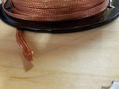 100 Ft’ Flat Braided braid pure Copper Wire 3/16″ Wide Ground Strap USA