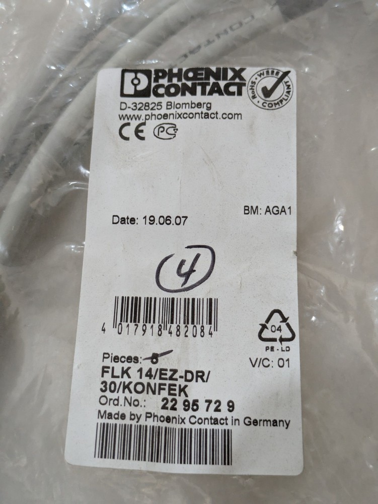 Phoenix Contact FLK 14/EZ-DR/30/KONFEK 2295729 Ribbon Cable Adapter Pack of 1