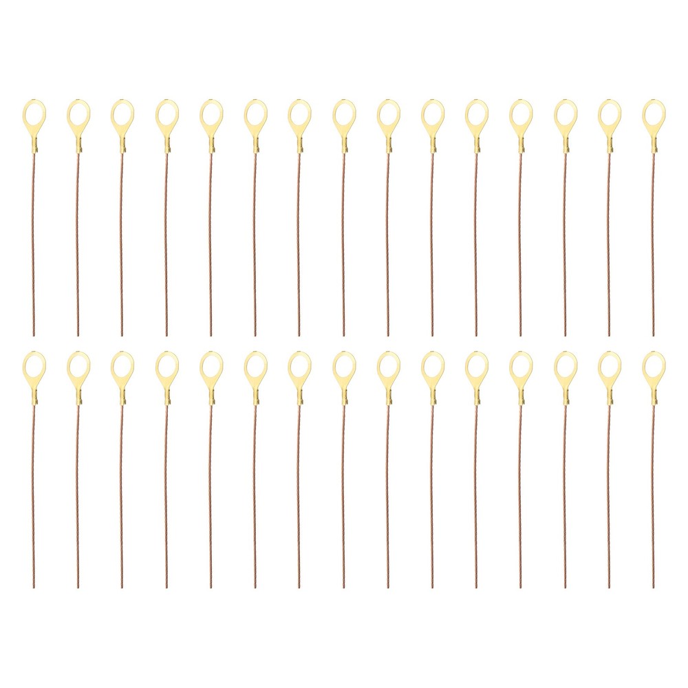 12 Inch Bare Copper Wire-Copper Grounding Lugs, 30 Pcs Copper Cables with Lug