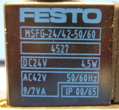 Festo Solenoid Valve / 7802 / MFH-3-1/8 With Magnet Coil / 1.5…8 bar