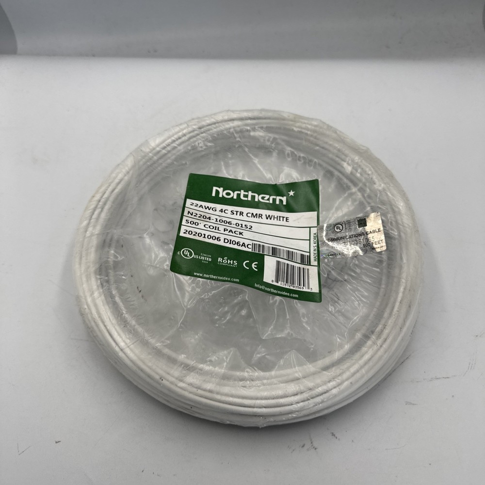 Northern N2204-1016-0152 22-4C Solid BC PVC Unshielded CMR 500ft Wire