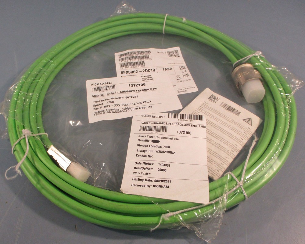 Siemens 6FX8002-2DC10-1AK0 Power Cable Preassembled Motion-Connect 800 Plus 9m L