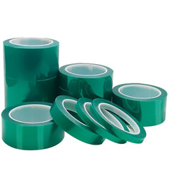 Green Polyester Tape PET High Temp Temperature Masking Tape width 5-100mm