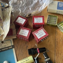 25lb Lot Vtg Electronic Parts Components Capacitors Transformers Microswitches +
