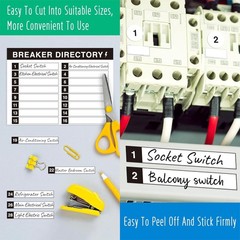 10 Sheet Breaker Panel Labels & 7 Breaker Catalog Stickers, Waterproof Durabl…