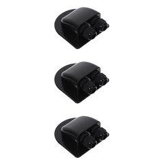 3 Count Waterproof Cable Gland Solar Double Entry Black Dual Hole