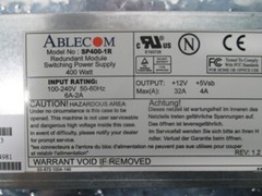 Ablecom SP400-1R Redundabt Module Switching Power Supply, 400 Watt, 100388