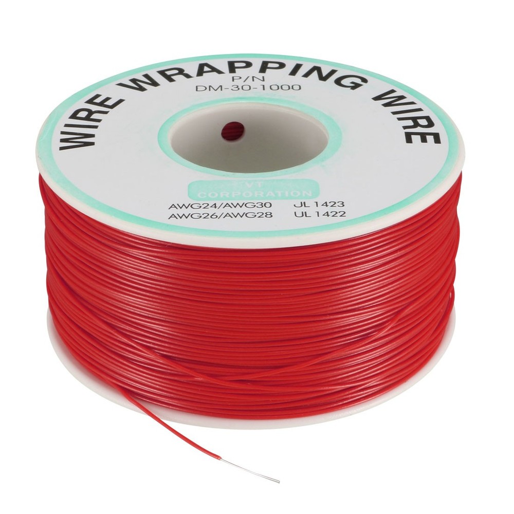 Wrapping Wire Tin Plated Copper Wire P/N DM-30-1000 30 AWG 250M Length Red
