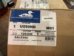 Midwest U050ND Power Inlet 50A 1-Phase type 3R Enclosure 120/240V (new)