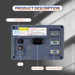 2/3 Axis LCD Digital Readout 7” Touch Screen Glass Linear Scale for Mill Lathe