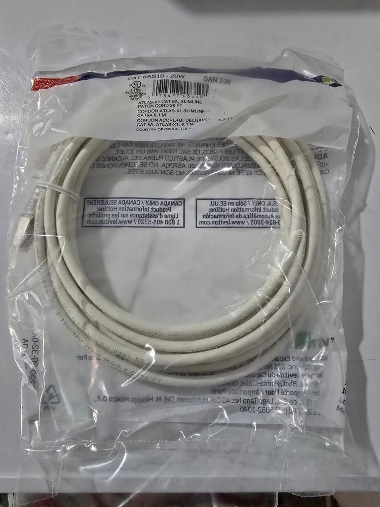LEVITON 6AS10-20W / 6AS1020W (BRAND NEW) 20′ Free Shipping