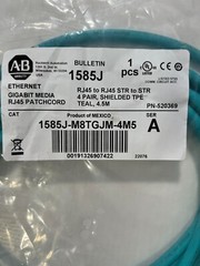 AB – 1585J-M8TGJM-4M5 – Ethernet Gigabit Media RJ45 PATCHCORD – NEW