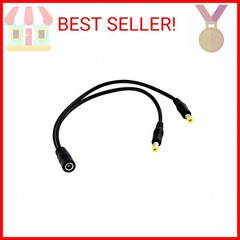 JacobsParts 1:2 DC Power Splitter Cable Cord 1 Female to 2 Male 5.5×2.1mm Port P