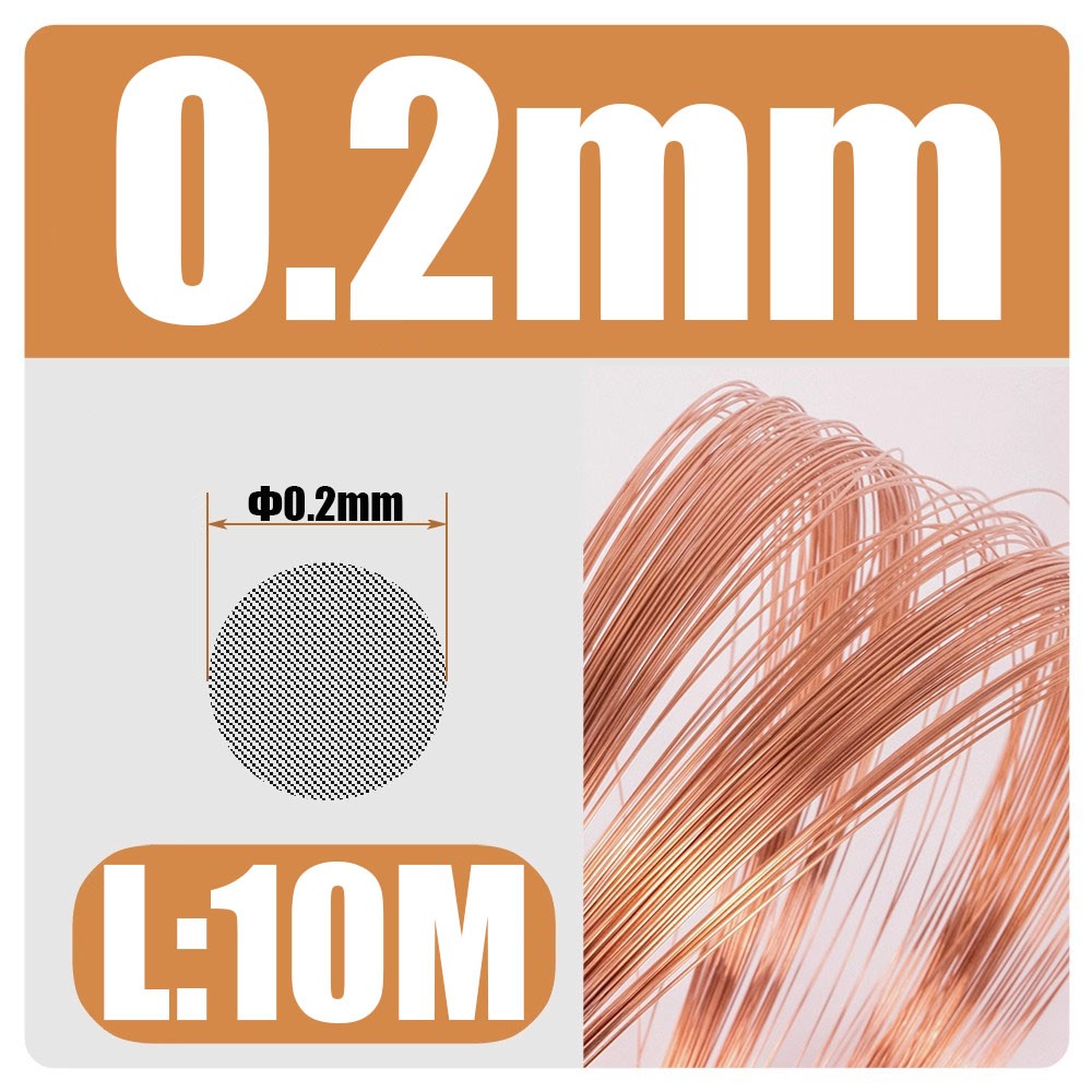 1PC 10M Bare Copper Wire 0.7mm 0.5mm 0.2mm (Dead Soft) Choose Gauge