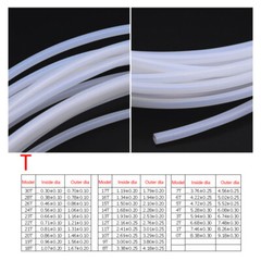 Translucent PTFE Tube Pipe AWG 300V Tubing,HIGH TEMP 260℃ ØID 0.3~5.94mm T-type