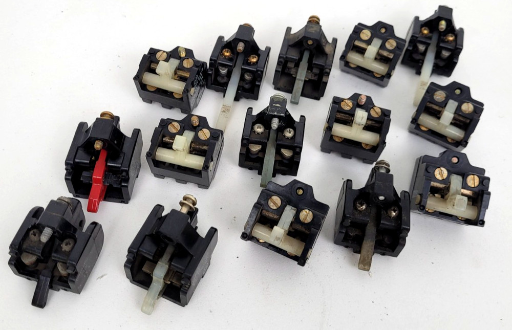 (Lot of 15) Bulletin 709 Allen-Bradley Assorted Size 0-5 Auxiliary Contactors
