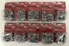 LOT OF 150 GARDNER BENDER GREY 7/16″ LOW VOLTAGE STAPLES 10 PKS OF 15 PSG-15