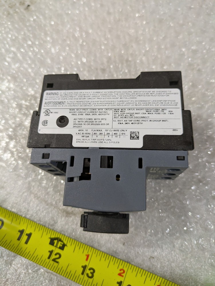 Siemens Sirius 3RV2021-4AA10 Motor Protection Circuit Breaker 10-16A 3 Pole S0
