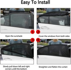 Universal Fit Car Window Sun Shade for Most SUV Front Seat, 2 Pcs 25″x36″ Mesh P